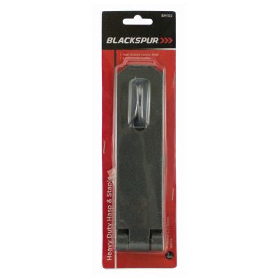 Blackspur - Heavy-Duty Steel Safety Hasp & Staple - 152mm - Black