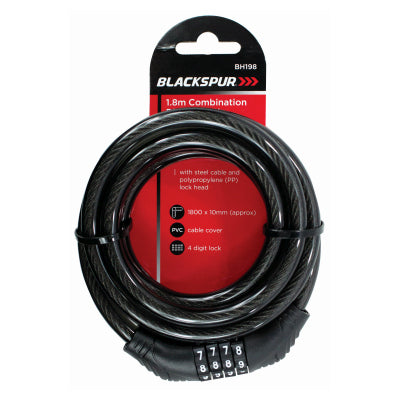 10MM X 1.8M Combinantion Bicycle Lock