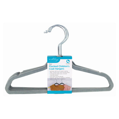 3 Piece Flocked Children's Coat Hangers