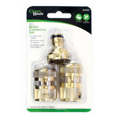 BLACKSPUR 3pc Brass Connector Set