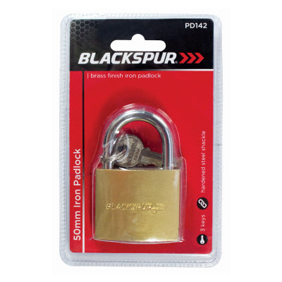 Blackspur 50MM Iron Brass Finish Padlock