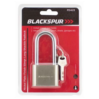 Nickel Plate Finish 50MM Long Shakle Padlock