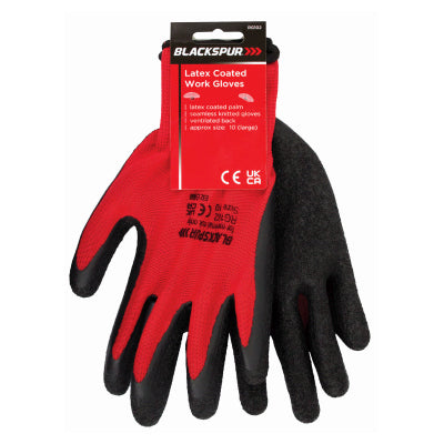 Latex Coated Work Gloves 10 Large Size