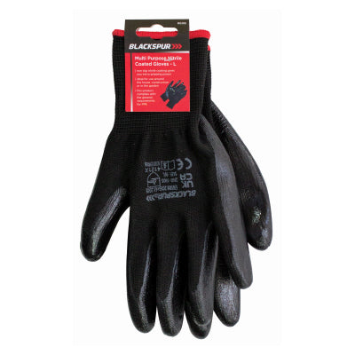 Blackspur Multi Purpose  Nitrile Coated Gloves Large