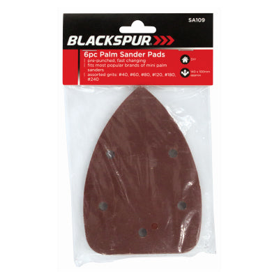 Blackspur 6pc Palm Sander Pads