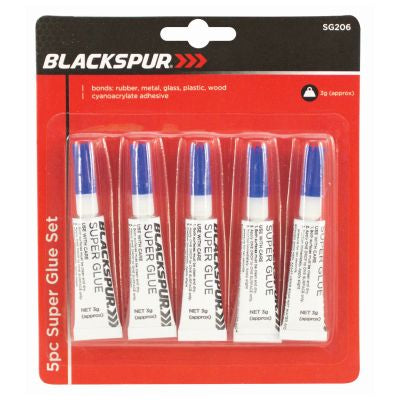 Blackspur 5PC Super Glue Set