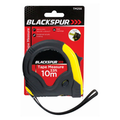 Blackspur 10m X 25mm Contractors Tape Measure