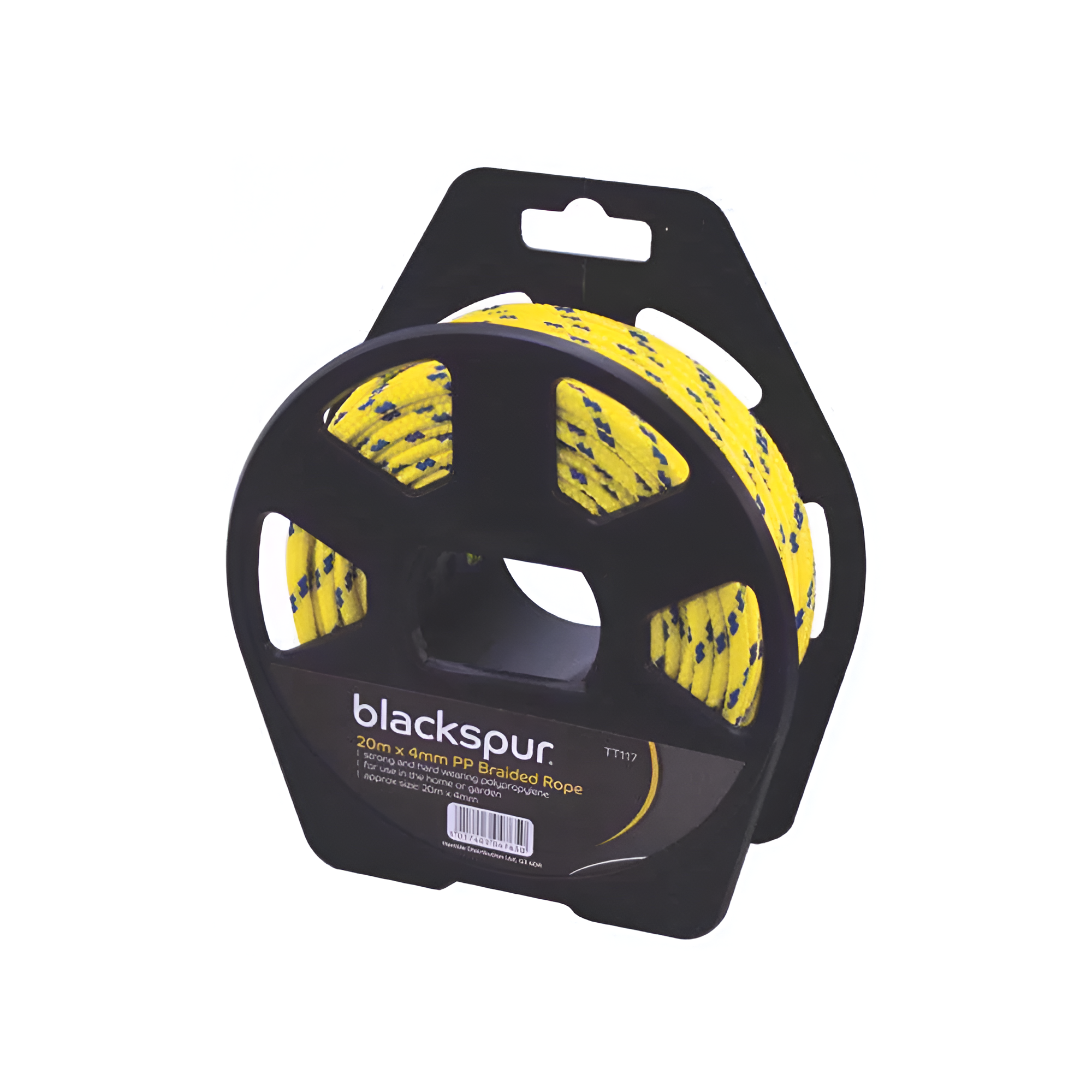 Blackspur 20m X 4mm Pp Braided Rope On Reel