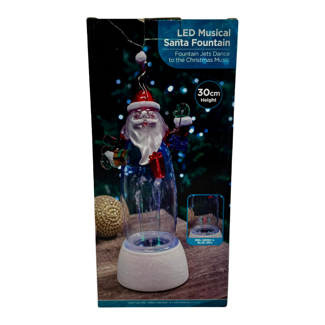 LED Musical Santa Fountain 30cm