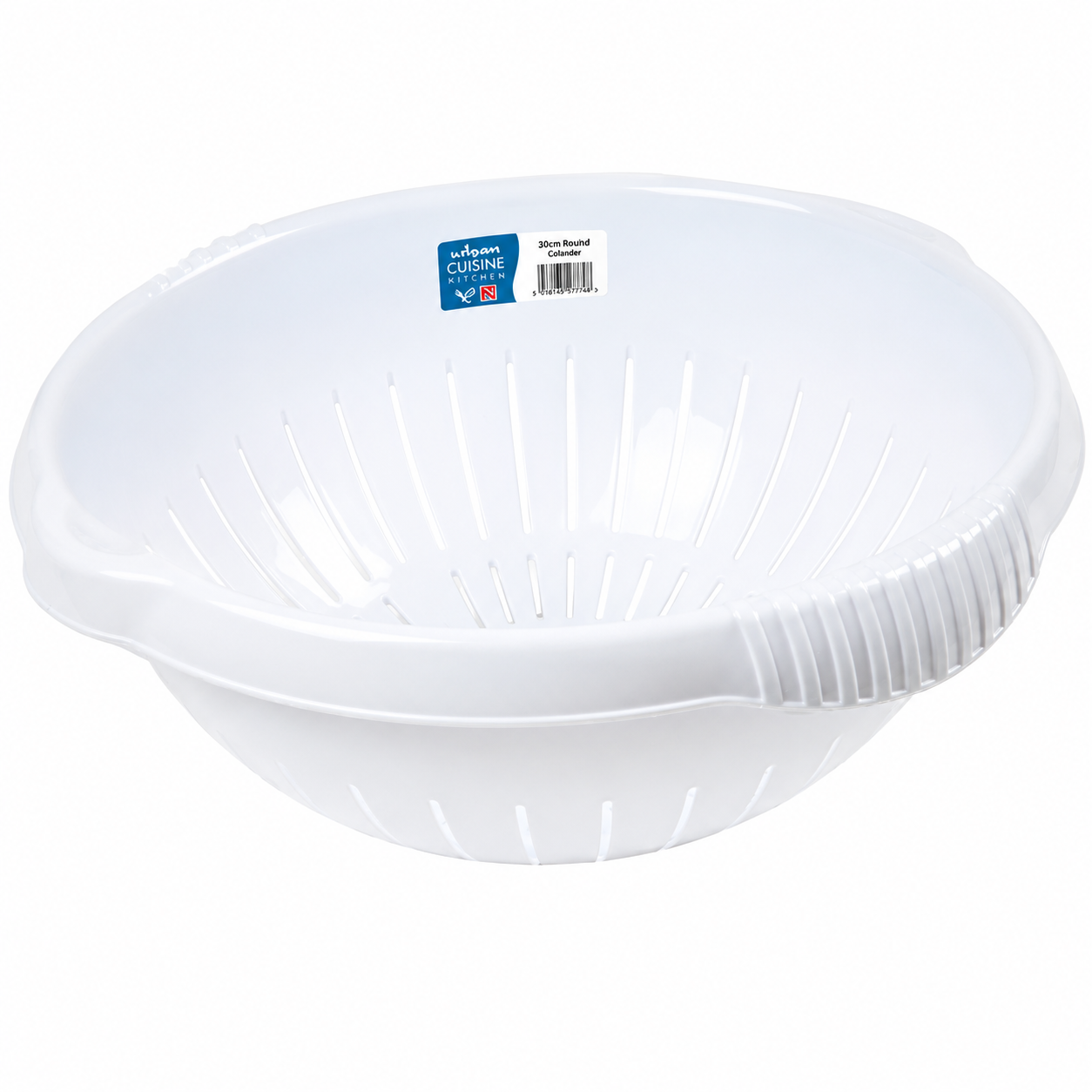 Wham Cuisine Large White Essential Kitchen Colander Strainer Basket Bowl - 30 cm