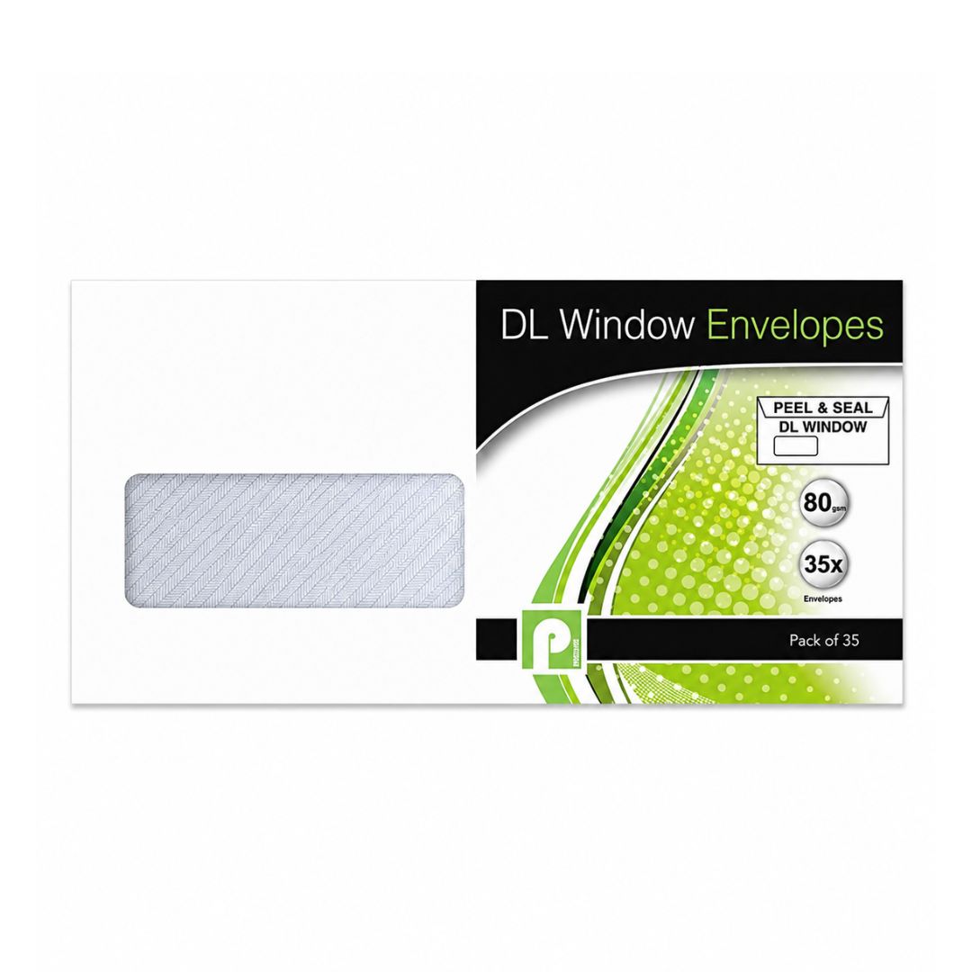 DL White Window Envelopes Peel and Seal 30 Pack