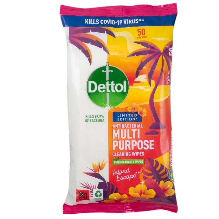 Dettol Island Escape Wipes (Pack Of 50)