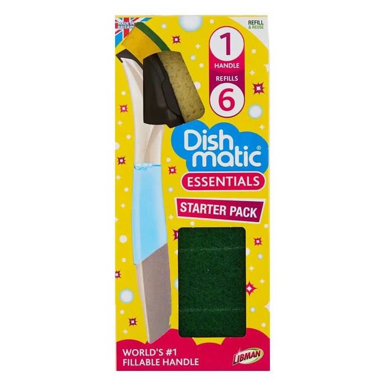 Dishmatic Essentials Starter Pack 1 Handle 6 Refills