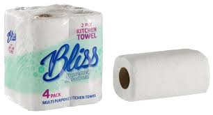 Bliss 2 Ply Luxury Kitchen Towel 4 Pack