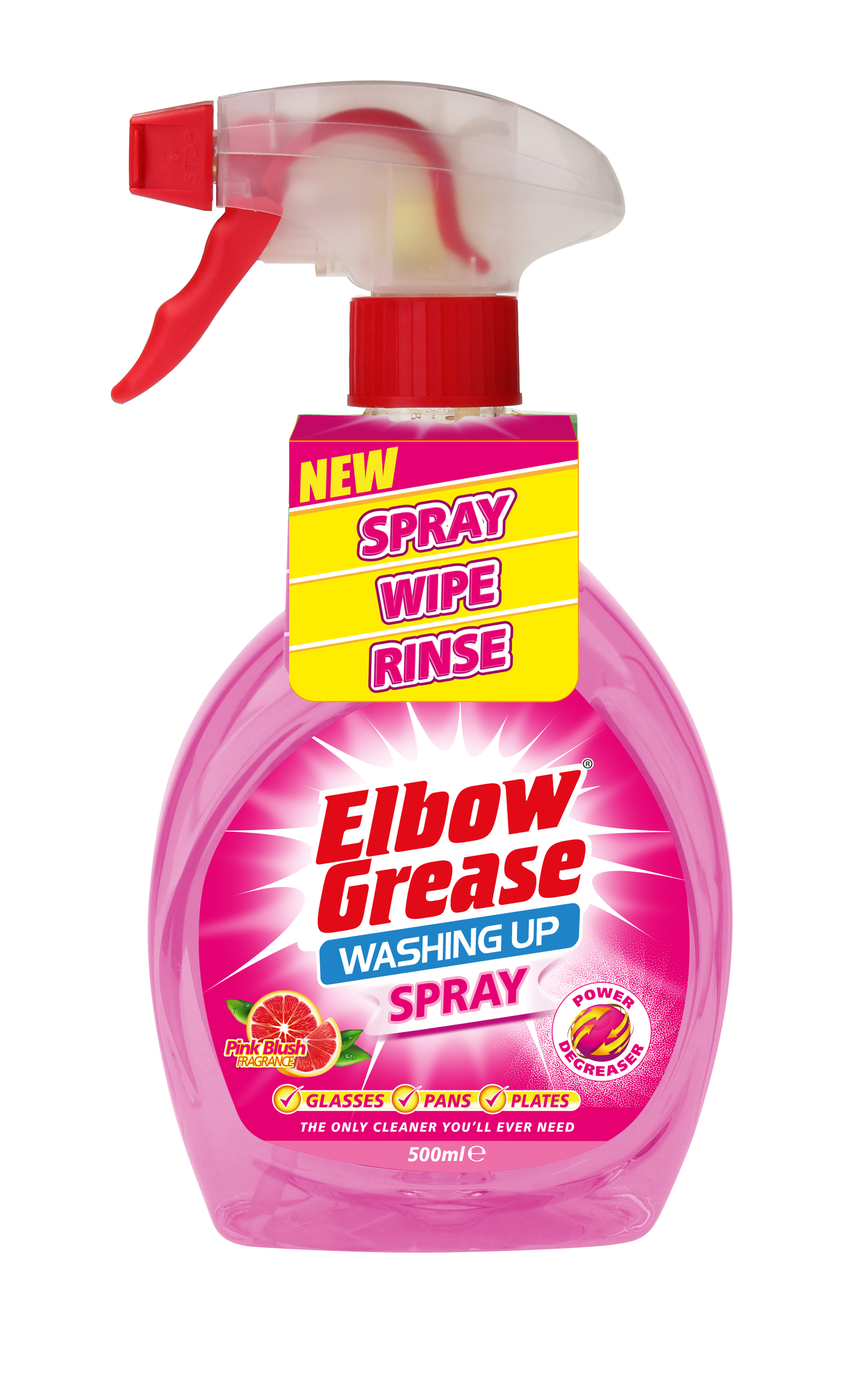 Elbow Grease Pink Washing Up Liquid Spray 500ml