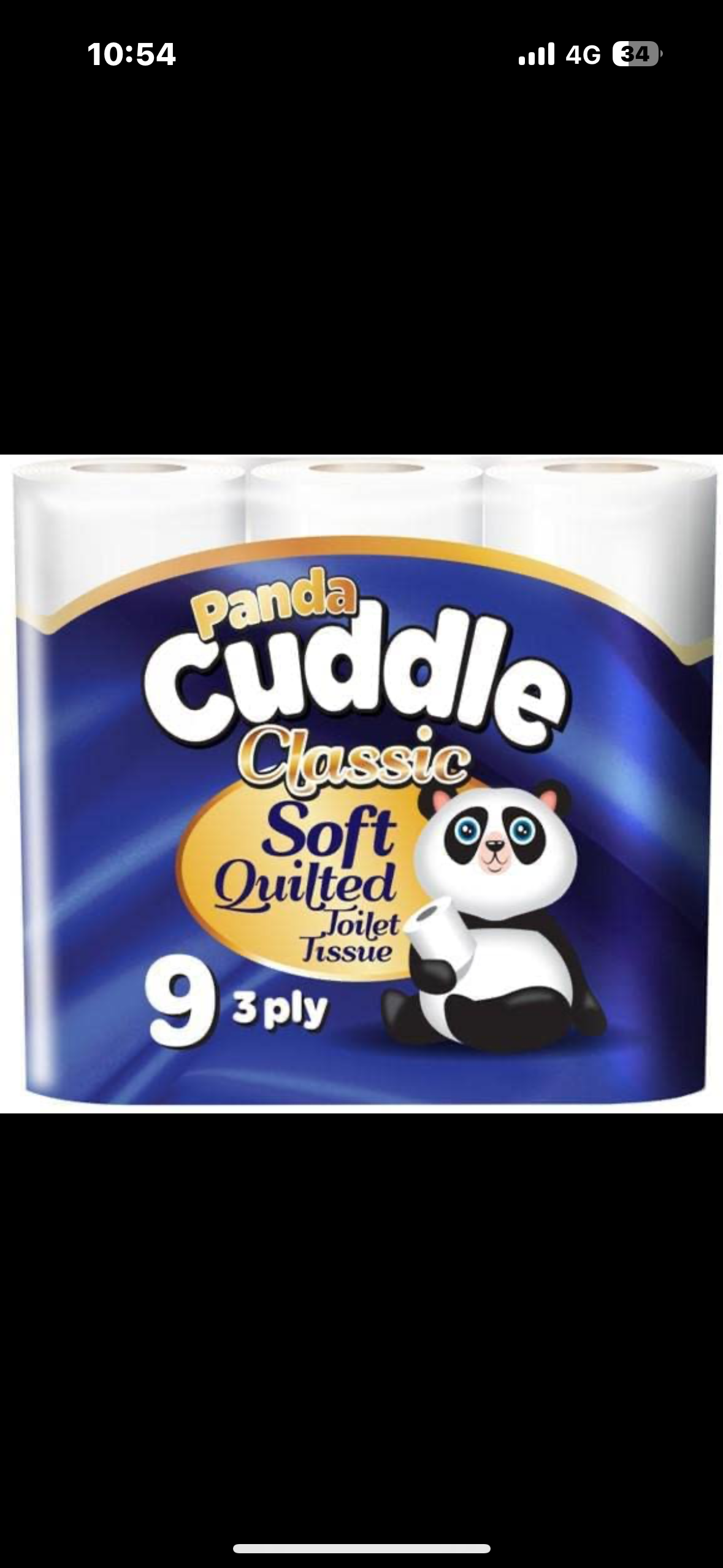 Cuddle Tissue Panda Cuddle Classic 3 Ply Toilet Rolls 9 Pack Ultra Soft & Strong ...
