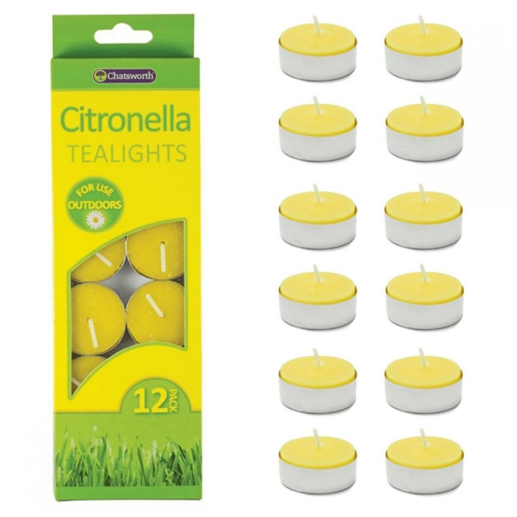 Chatsworth Citronella Tealights For Outdoor Use 12pk