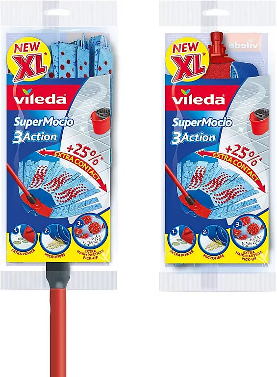 Vileda SuperMocio 3 Action XL Mop with Extra Refill