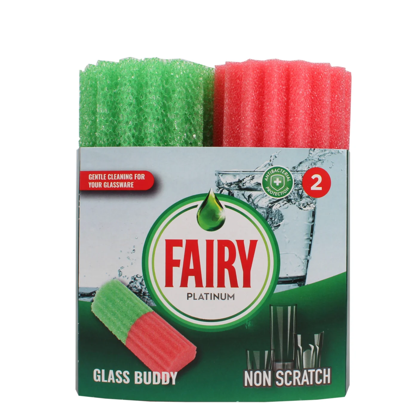 Fairy Platinum Non Scratch Glass Buddy, 2 Pack