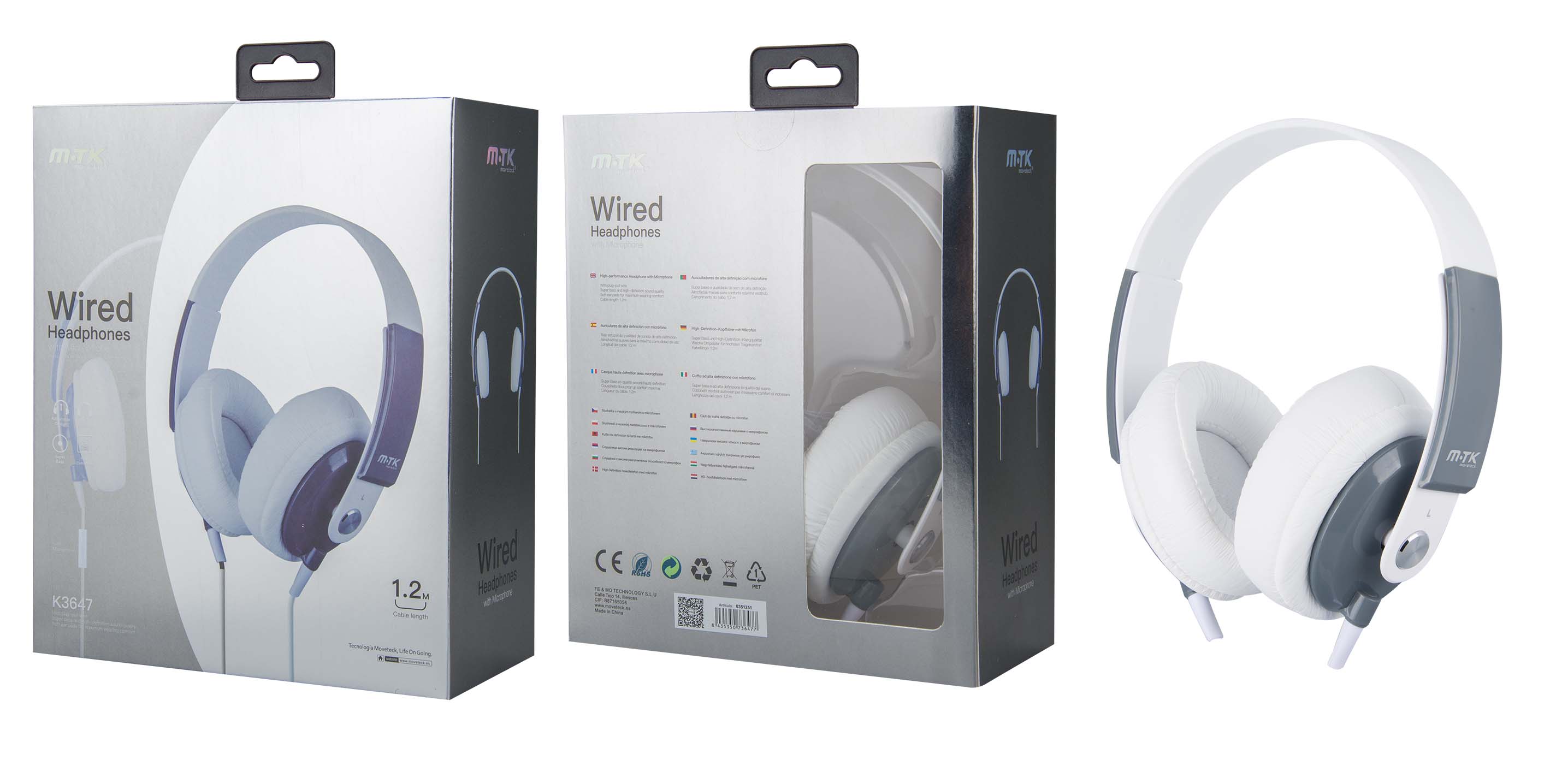 M.TK Moveteck Wired Headphones With Microphone