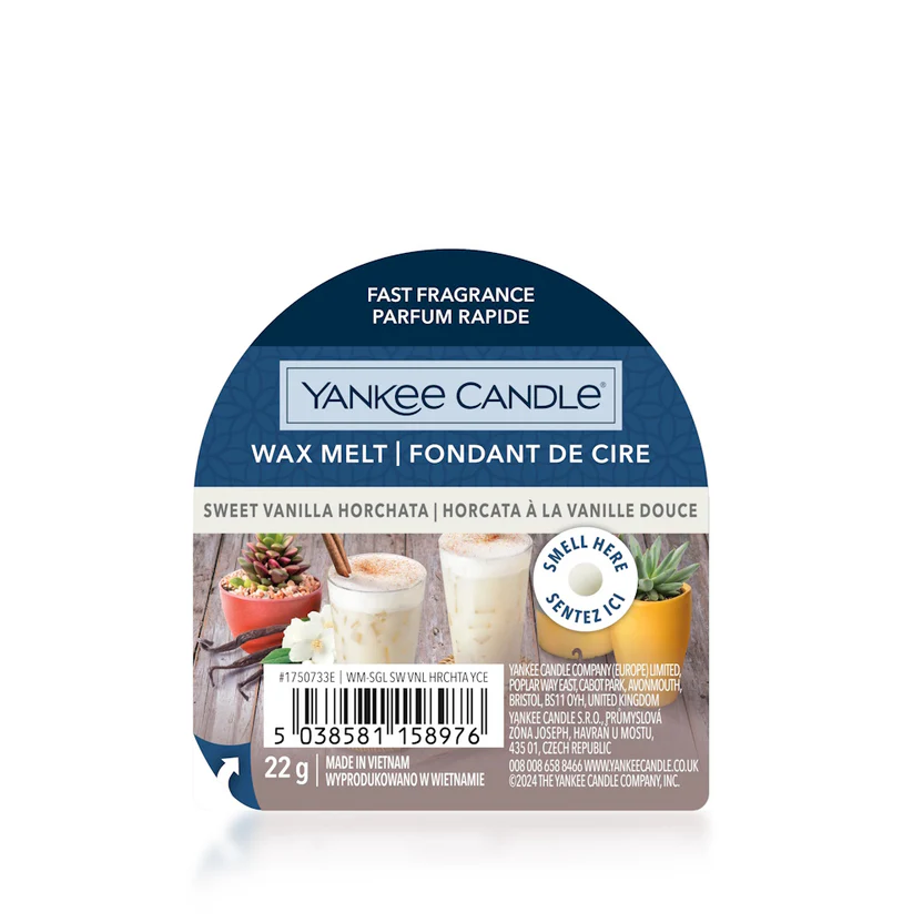 Yankee Candle Wax Melt Sweet Vanilla Horchata 22g