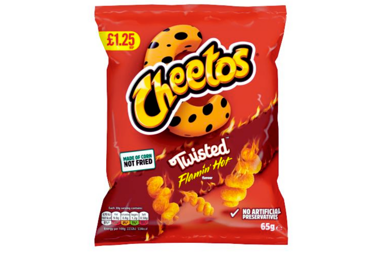 Cheetos Twisted Flamin' Hot Flavour Snacks 65g