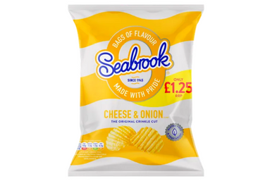 Seabrook Cheese & Onion The Original Crinkle Cut Vegan Approved 70g