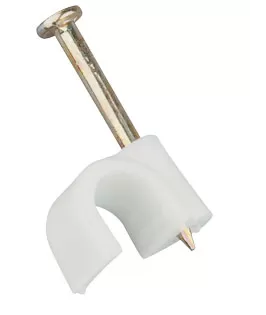 Cable Clips Round White 4mm Pack Of 60