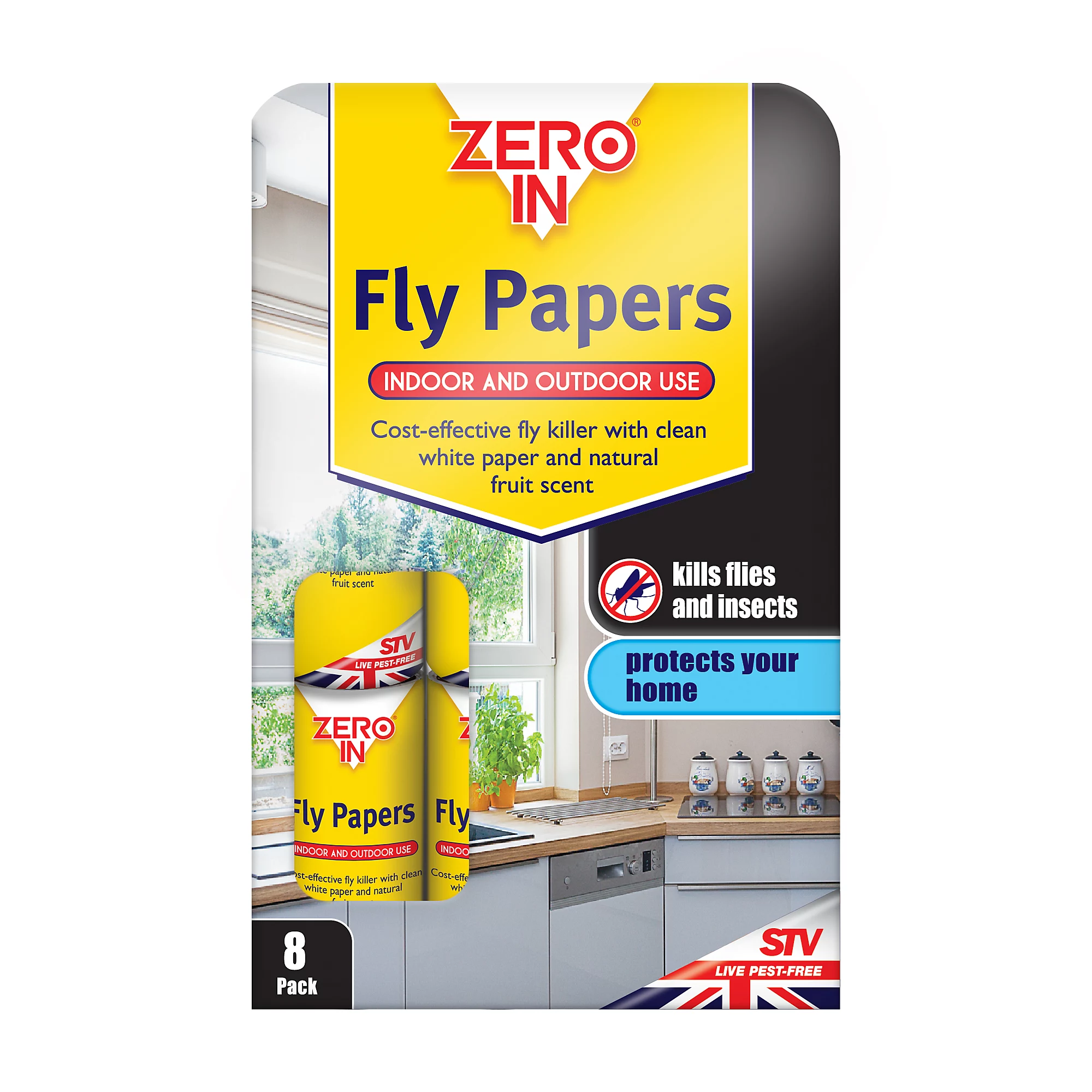 ZERO IN Fly Papers 8pk