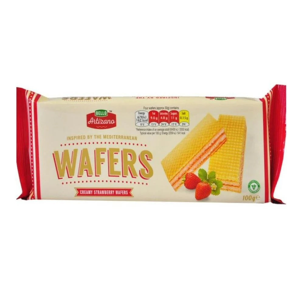 Bello Wafers Creamy Strawberry 100g