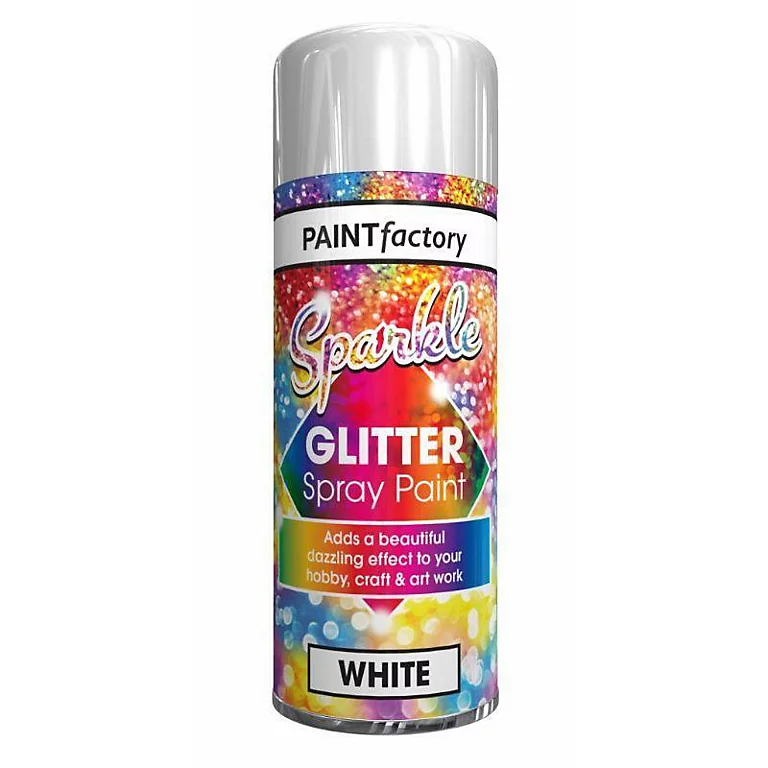 Glitter Spray Paint White 200ml