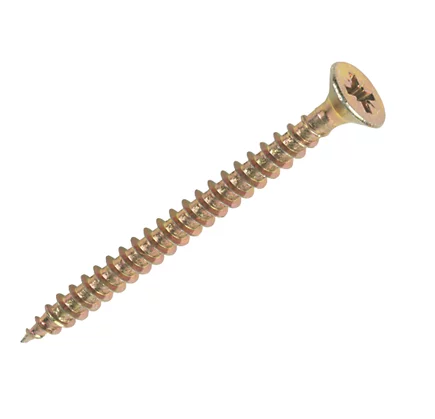 Fastpak Yellow Zinc Plated Countersunk Pozi Chipboard Screws - 40 x 30mm