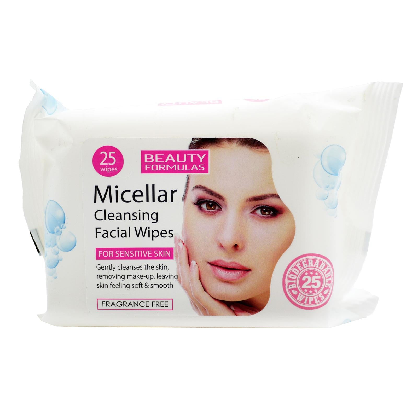 Beauty Formulas Facial Wipes Micellar 25wipes