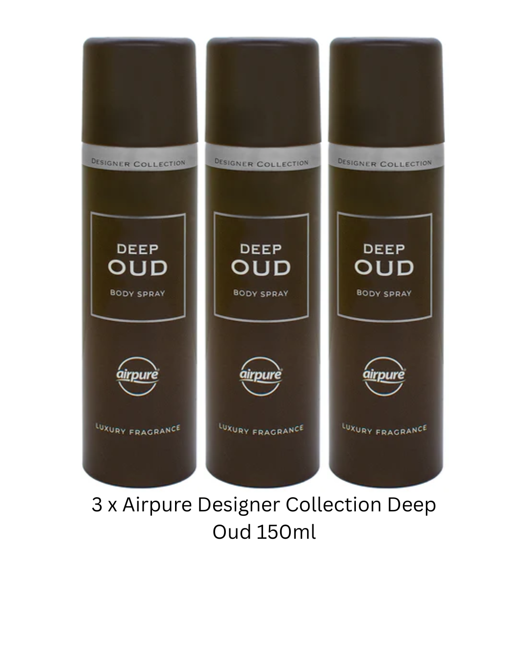 Airpure Designer Collection Body Sprays – Ladies 100ml & Men’s 150ml | Single, 3 Pack & 6 Pack Options