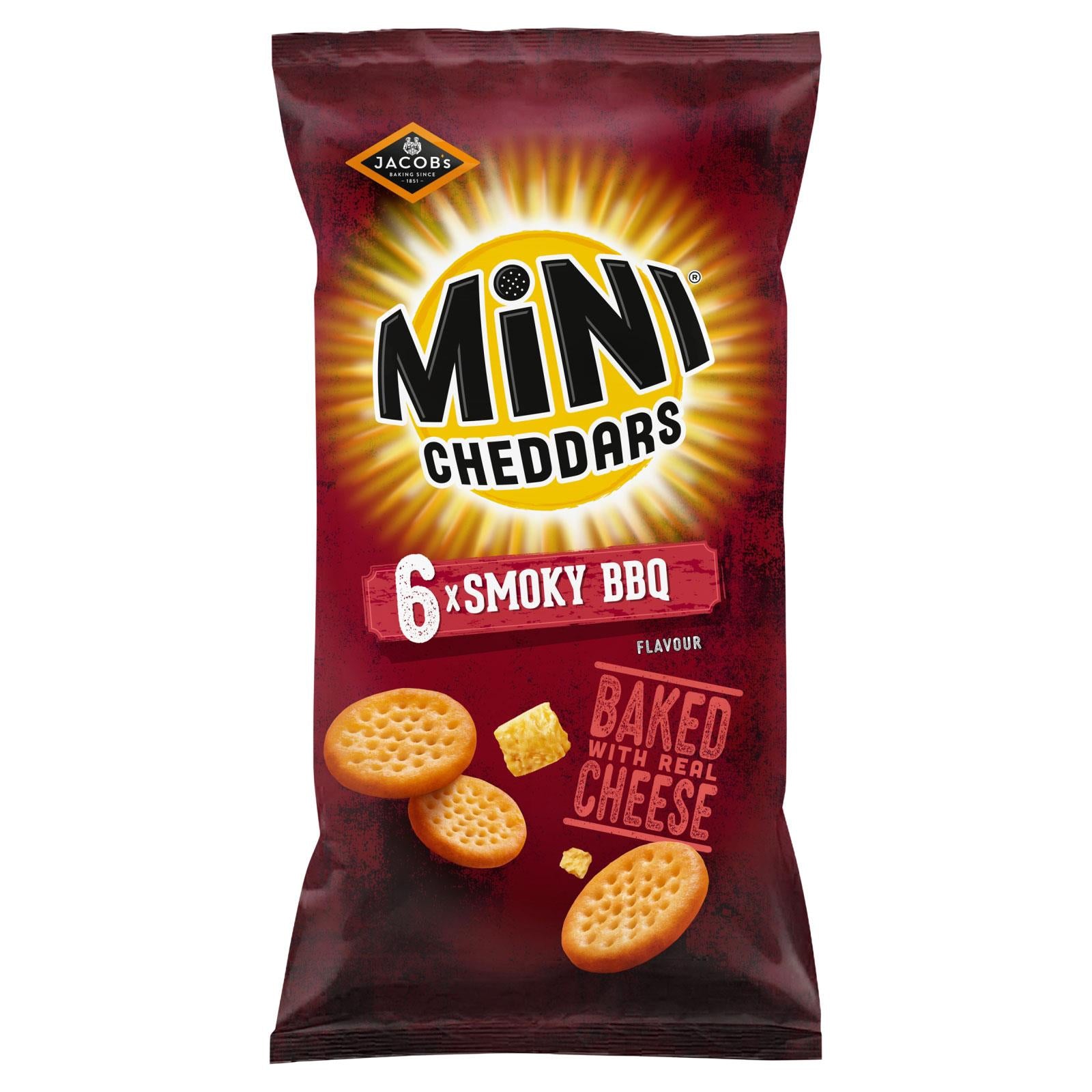 Jacob's Mini Cheddars Smoky Bbq 6pk