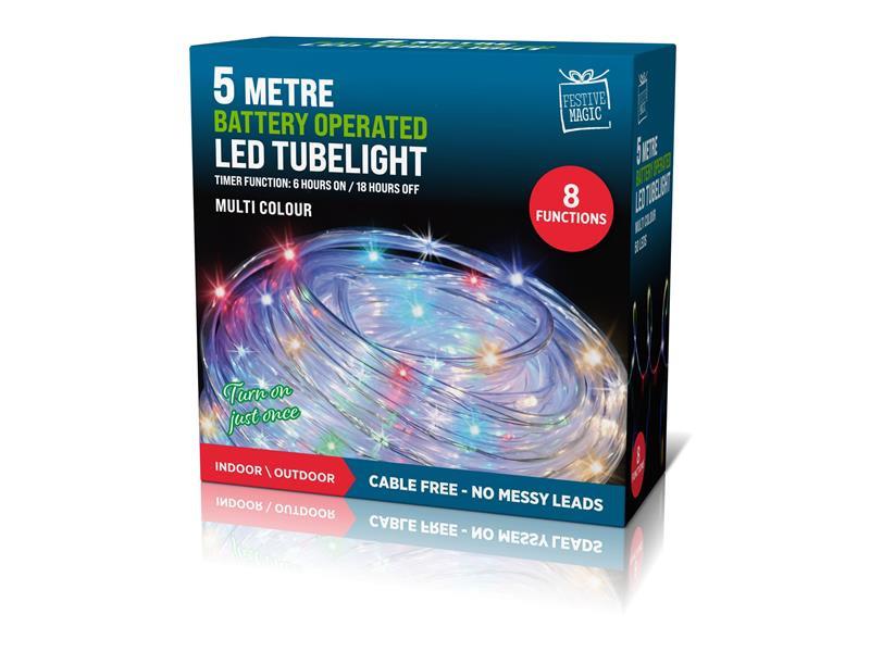 5 Timer Led Tubelight 5M Multi Colour