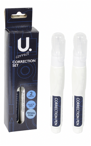 U Correct 2 Pens Correction Fluid