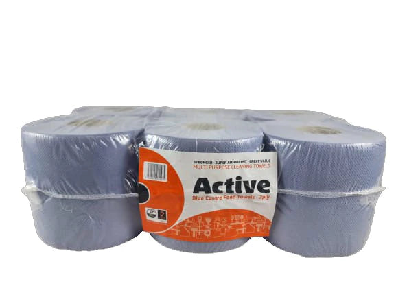 Active Blue Centrefeed Towels 6pk