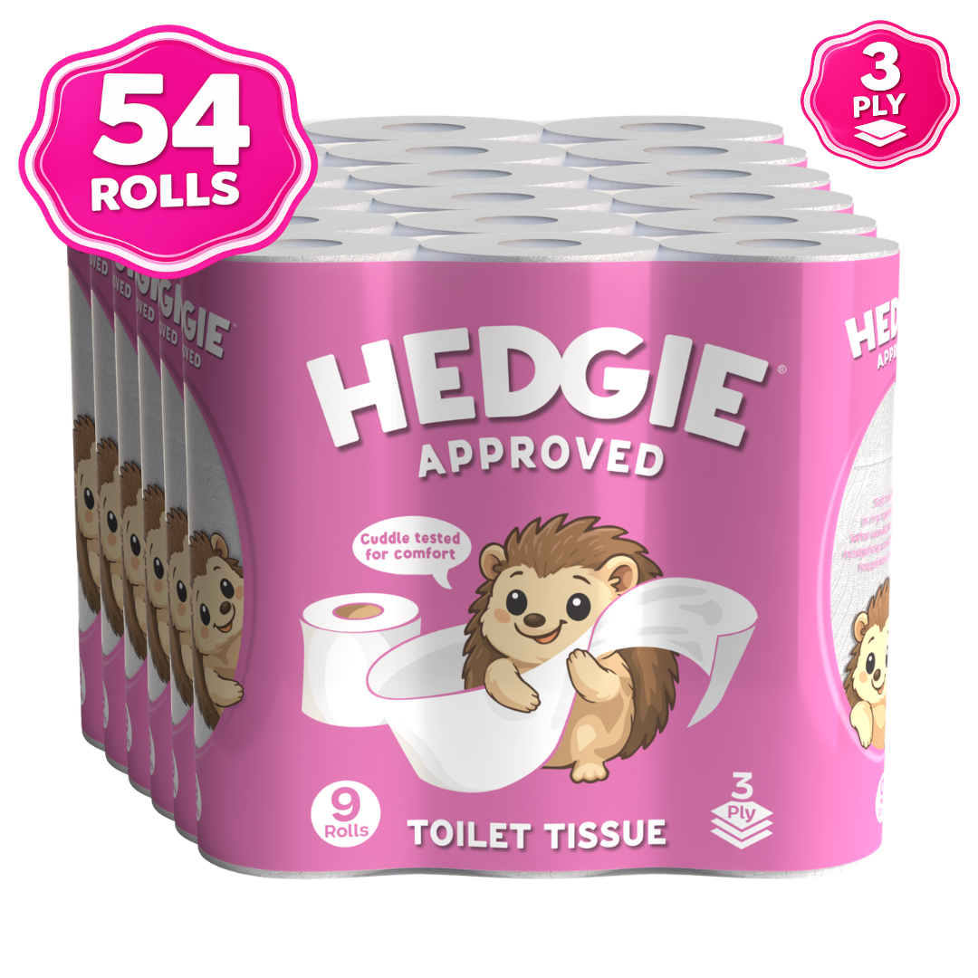 Hedgie 3ply Quilted Soft Toilet Tissue 180 x 3 ply sheets per roll 20.7m /roll