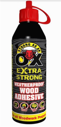 Strong As An Ox Extra Strong Waterproof Wood Adhesive 500ml