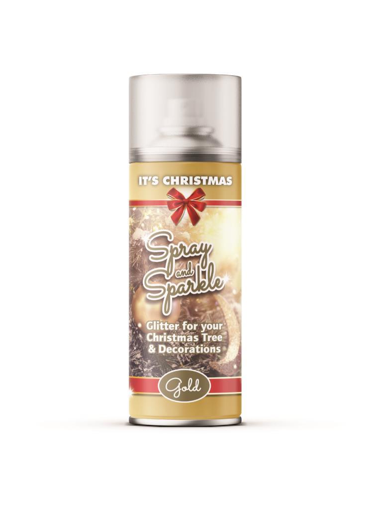 Paint Factory Christmas Spray & Sparkle Glitter Gold 200ML