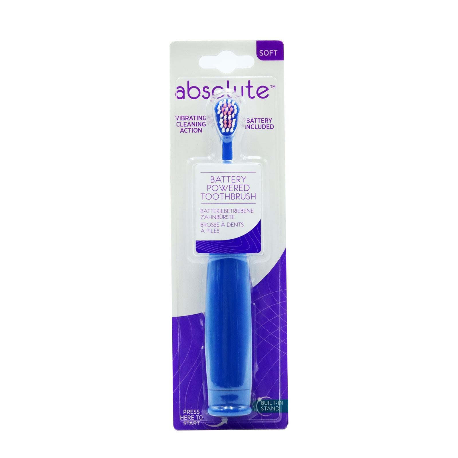 Toothpaste Battery Absolute White Adult Turbo Battery Powered Toothbrush Deep Cleaning ...