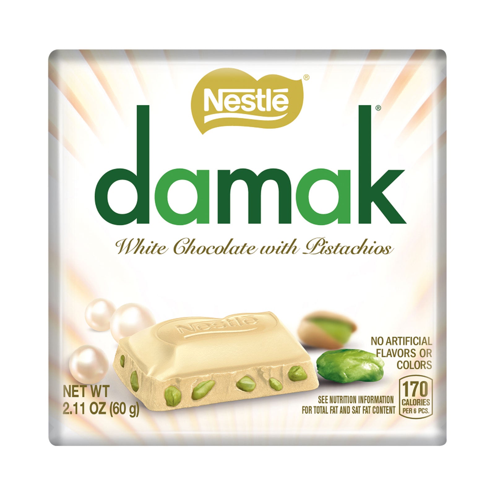 Nestle Damak White Chocolate Pistachio 31/01/26 | High Quality Chocolate & Sweets Online - Product Image