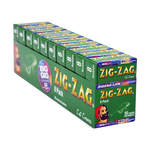 Zig-zag Green Rolling Papers Multi-pack (50 Papers X 8 Booklets)