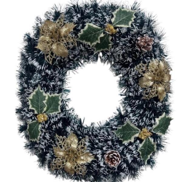 38CM Holly Wreath