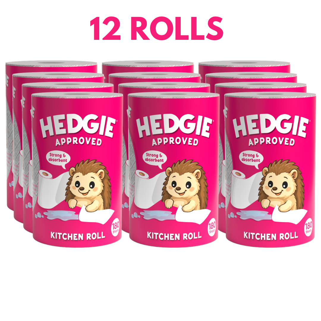 Hedgie Kitchen Towels 2 ply Strong Absorbent 180 Sheets / Roll