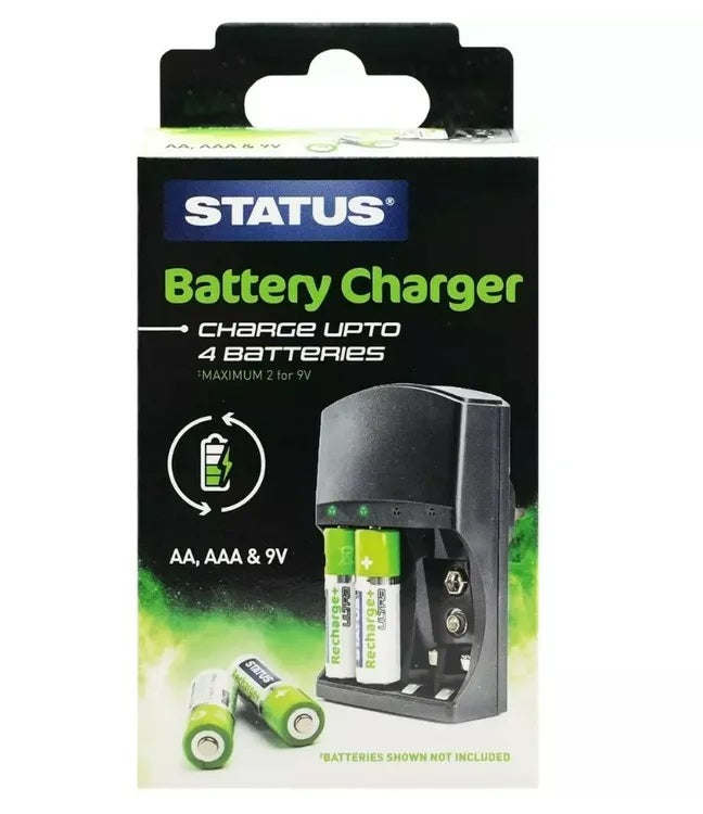 Status Battery Charger AA,AAA,& 9V