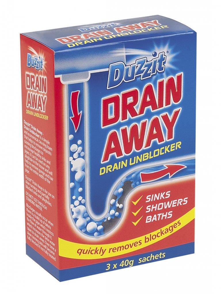 Drain Away Drain Unblocker  3 Sachet 3x40g