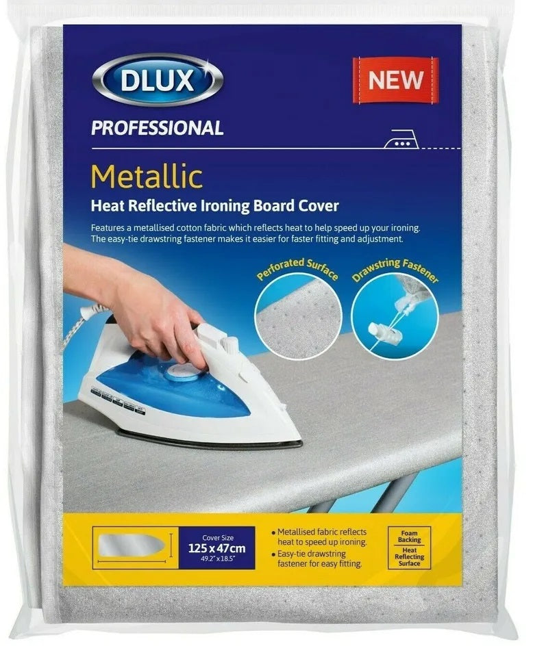 Dlux Metallicv Heat Reflective Ironing Board Cover 125x47cm