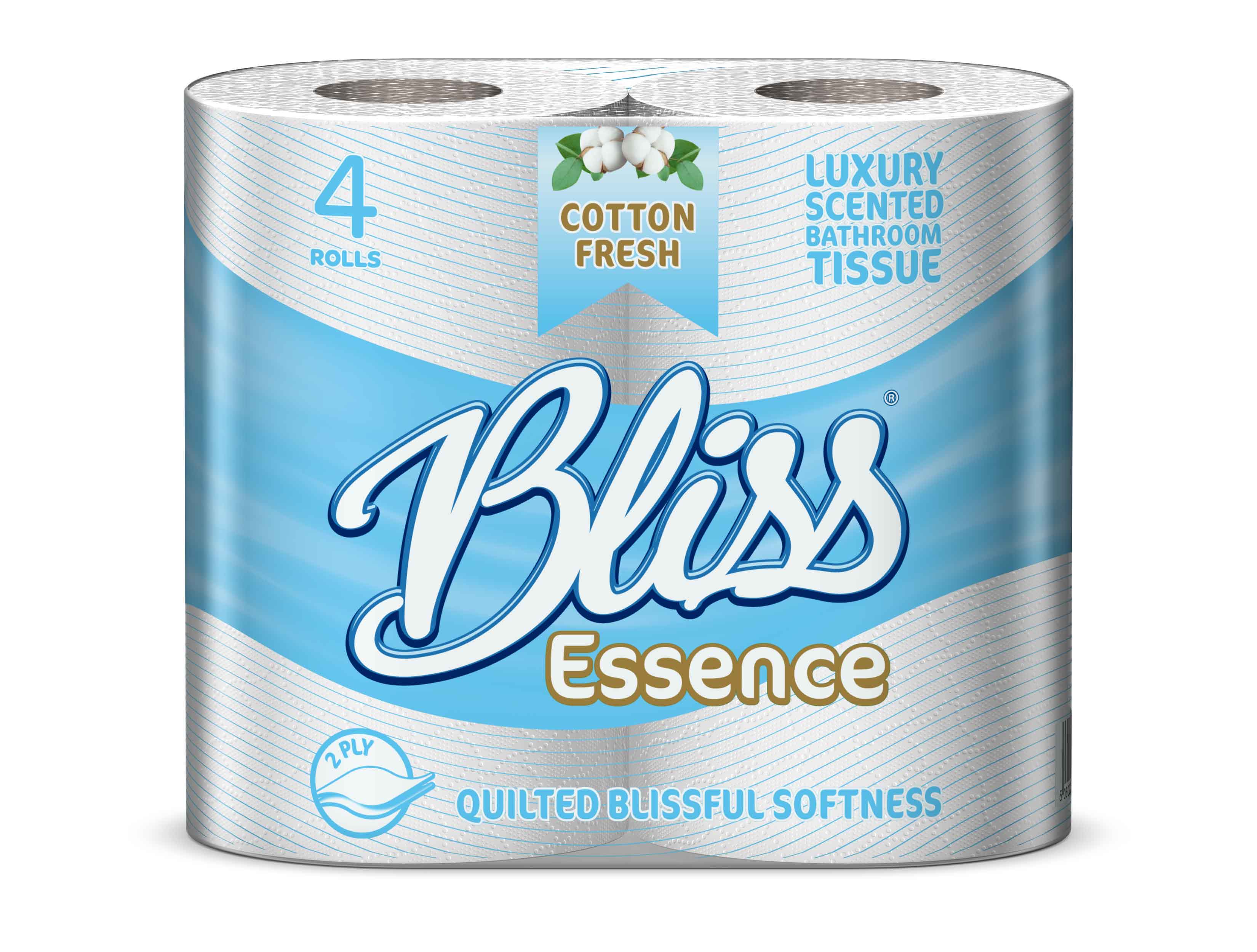 Luxury Scented Bliss Bath tissue paper 40 Rolls 2Ply Cotton Fresh